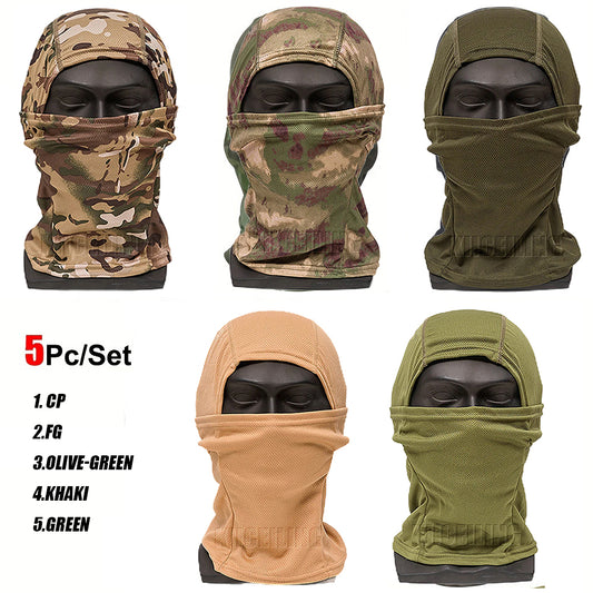 KIICEILING Camouflage Balaclava Mask, Hiking Scarves, Tactical Mask, Thin, Multicam Bandana,