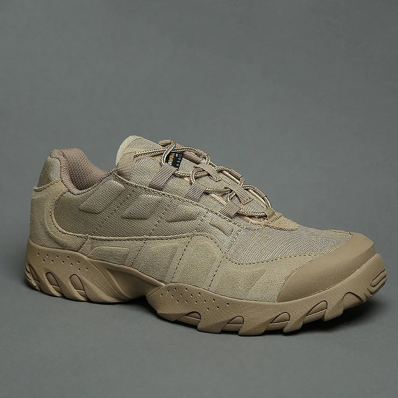 KIICEILING Tactical Boots For Men Low Top Outdoor Sport Trekking Climbing Hiking Shoes Desert Combat Non-Slip Casual Sneakers