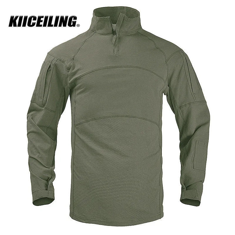 KIICEILING-Summer, FG3 Stretch, Men's Long Sleeve Camouflage T-Shirt,