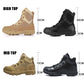 KIICEILING Hiking Shoes Tactical Boots for Men Mid Top Leather Outdoor Sports Army Military Boot Combat Desert Mountian Sneakers