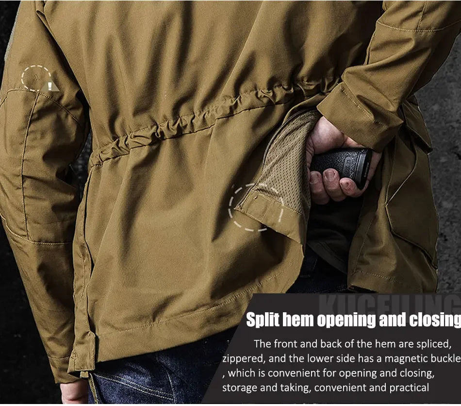 KIICEILING M65 Tactical Jacket , Ripstop Water Repellent