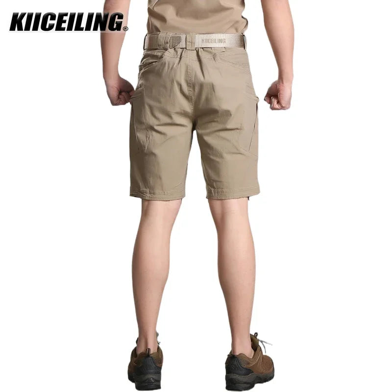 KIICEILING QBS-K7 Summer Canvas Hiking Shorts for Men