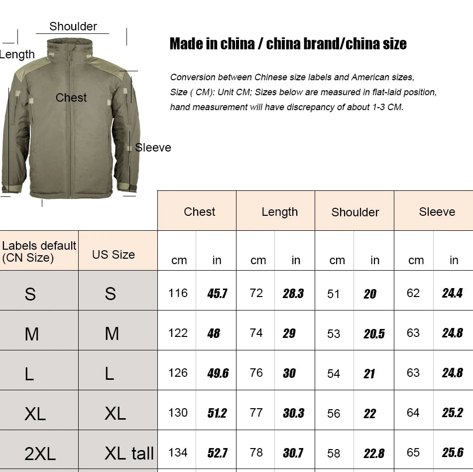 KIICEILING MP-JD4.0 Winter Tactical Jackets Down