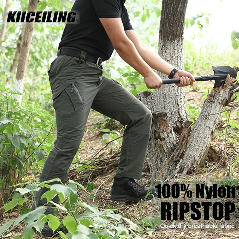 KIICEILING MP IX9 Summer Tactical Pants Stretch Thin Quick Dry Ripstop