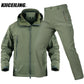 KIICEILING Soft Shell Fleece Winter Warm Waterproof Jacket And Pants