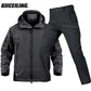 KIICEILING Soft Shell Fleece Winter Warm Waterproof Jacket And Pants