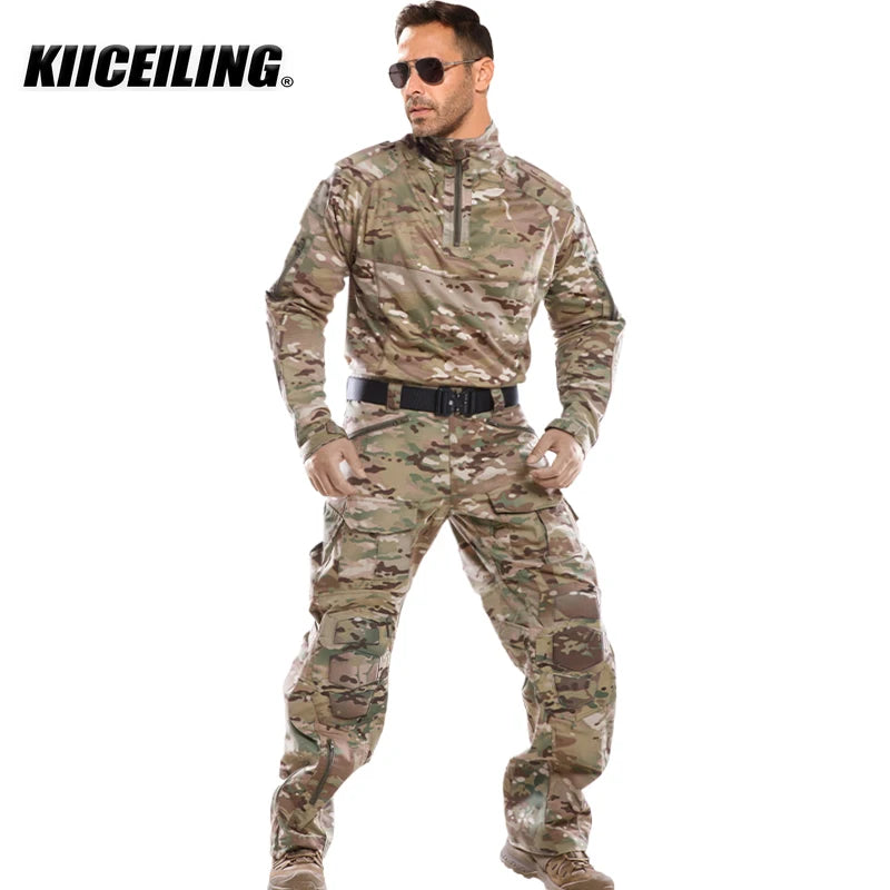 KIICEILING MP-3GJ Combat Shirts And Pants With Knee Pads