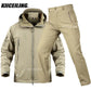 KIICEILING Soft Shell Fleece Winter Warm Waterproof Jacket And Pants