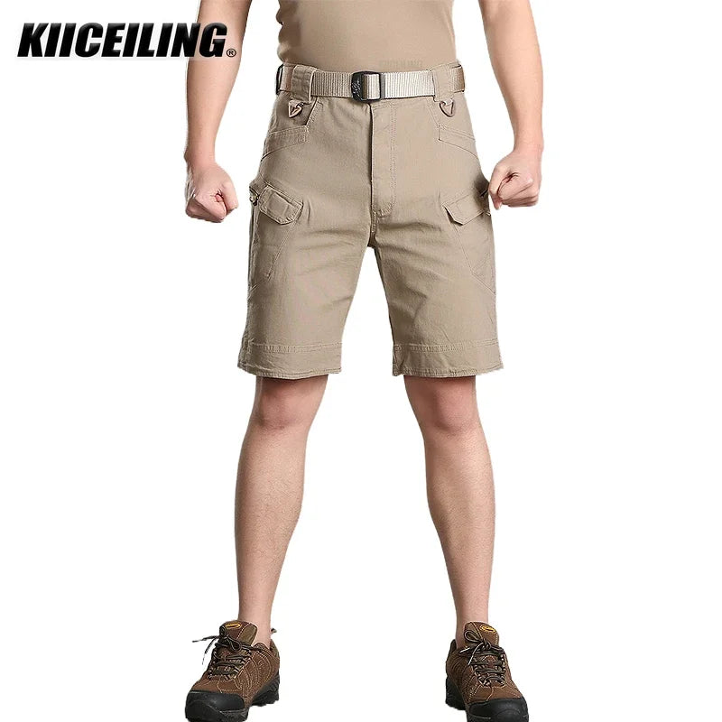 KIICEILING QBS-K7 Summer Canvas Hiking Shorts for Men