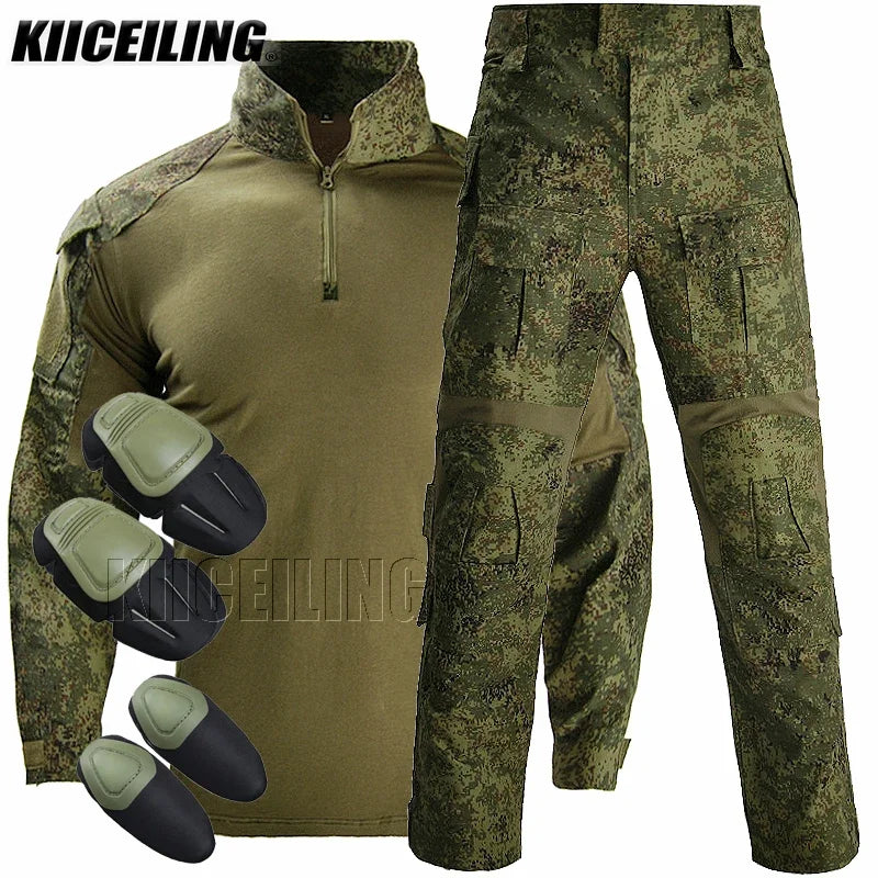 KIICEILING G3 Long Sleeve Shirt / Pants Stretch Patches With Knee Pads (CN S-3XL)