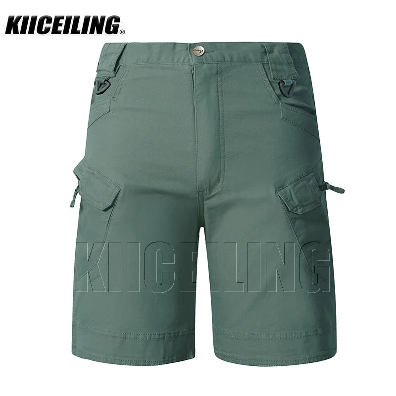 KIICEILING QBS-K7 Summer Canvas Hiking Shorts for Men