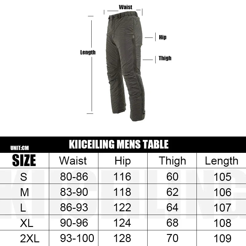 KIICEILING MP-LIG4.0 Winter Warm Tactical Pants Lightweight