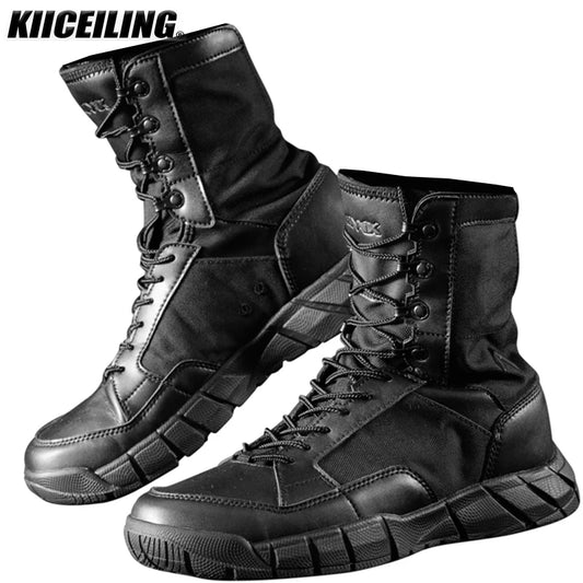 KIICEILING Hiking Shoes Tactical Boots For Men Army Military Desert Boot Outdoor Sports Shoes Trekking Hunting Climbing Sneakers