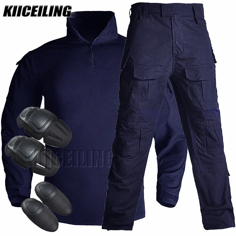 KIICEILING G3 Long Sleeve Shirt / Pants Stretch Patches With Knee Pads (CN S-3XL)