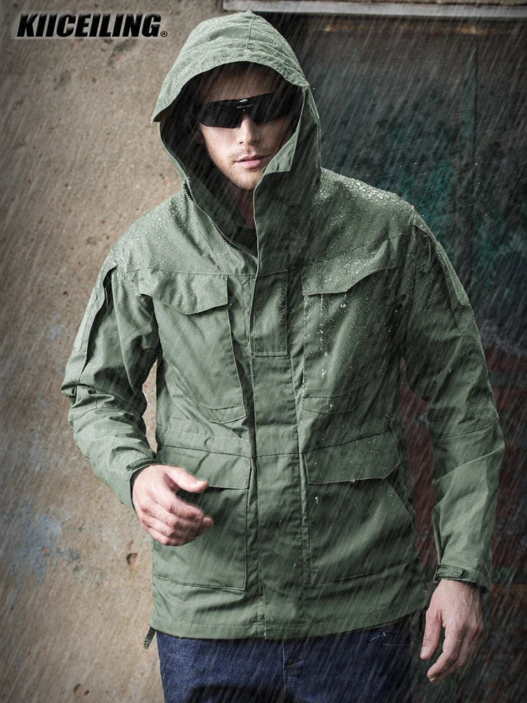 KIICEILING M65 Tactical Jacket , Ripstop Water Repellent