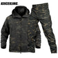 KIICEILING Soft Shell Fleece Winter Warm Waterproof Jacket And Pants