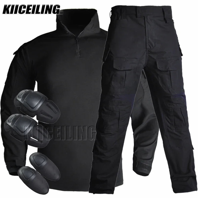 KIICEILING G3 Long Sleeve Shirt / Pants Stretch Patches With Knee Pads (CN S-3XL)
