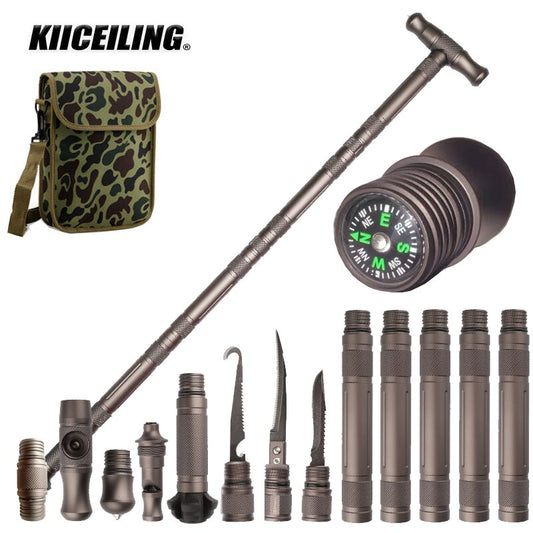 KIICEILING Outdoor Camping Supplies Hunting Survival Equipment Edc  Multitool Knife Tactical Self-defense Fishing Multi Tool Bag